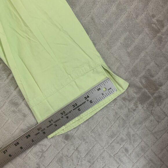 Quizz Again Womens L Shirt Light Green Button Up 3/4 Sleeve Eclectic Minimalist - Picture 10 of 16